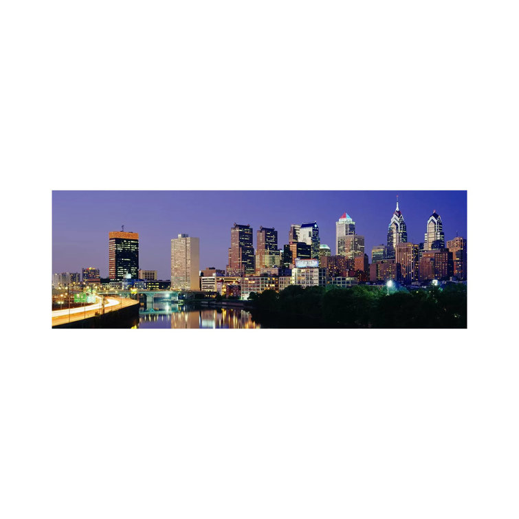 Ebern Designs US, Pennsylvania, Philadelphia Skyline, Night by